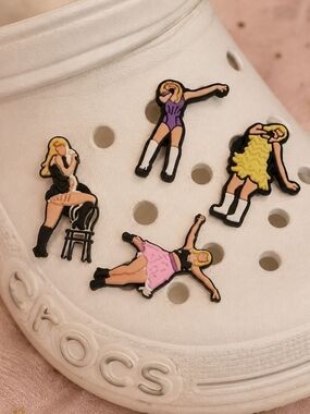 Set of 4 Unofficial Taylor Swift Crocs Jibbitz Charms New